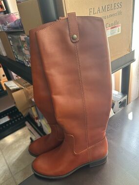 INC International Concepts Black and Cognac Leather Boots